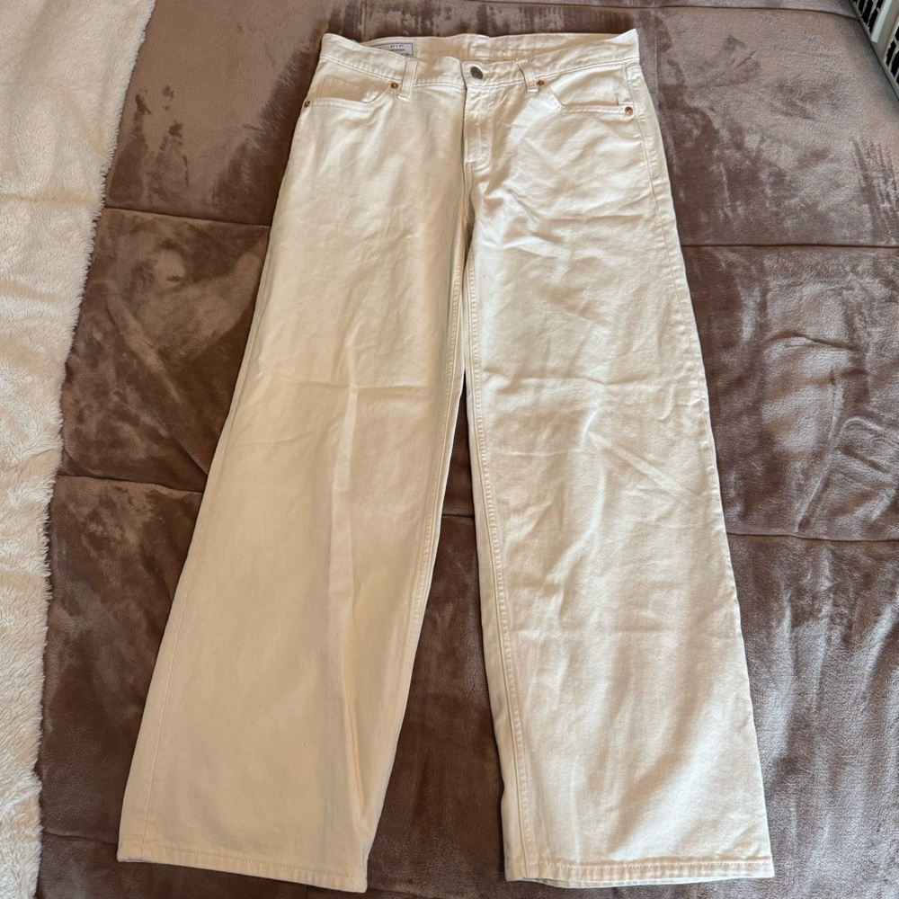 GAP Women's Beige Wide-Leg Jeans